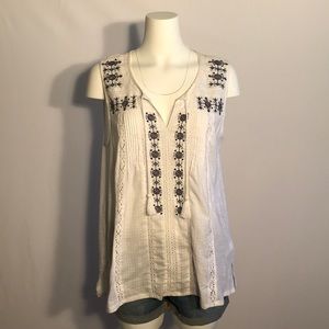 Lucky Brand Embroidered Top
